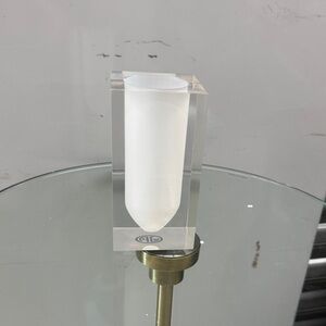 Jonathan Adler Clear Acrylic Vase with White Insert